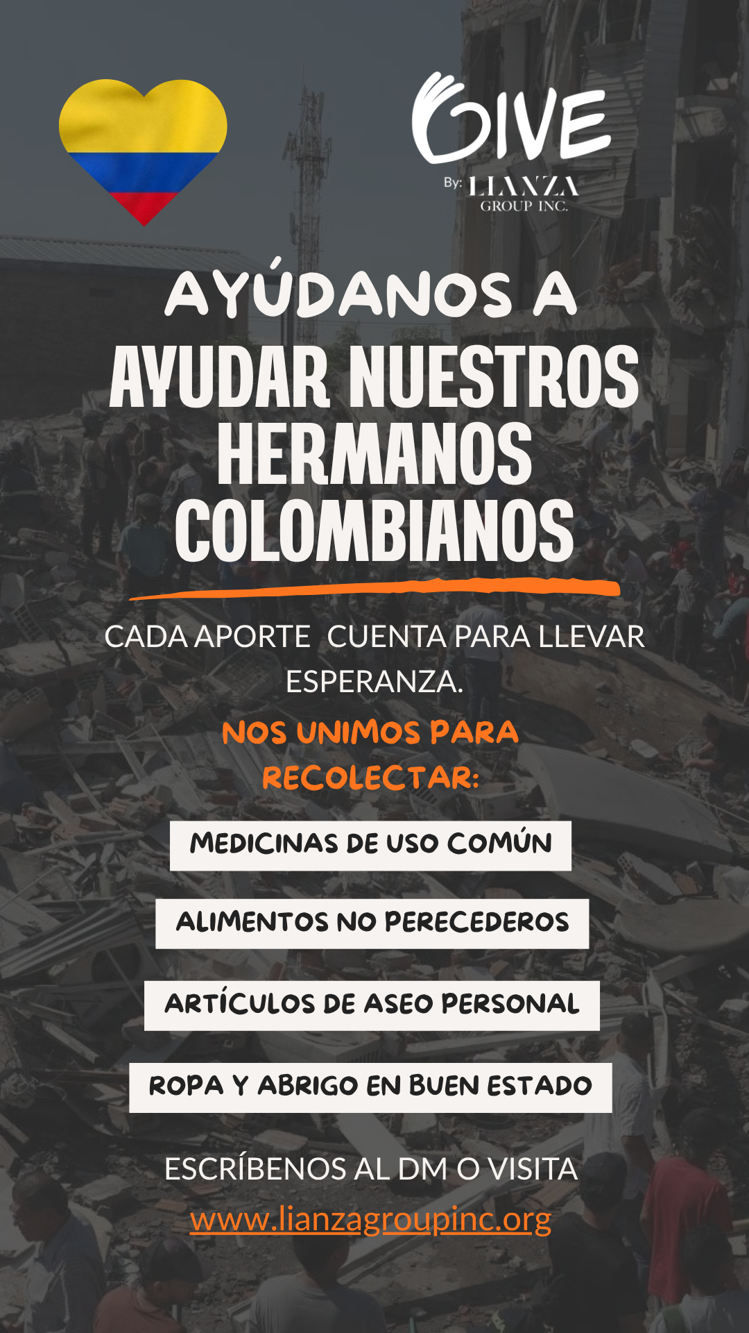 Tras el terremoto, unimos fuerzas por Colombia: activamos campaña de ayuda humanitaria para nuestros hermanos Colombianos